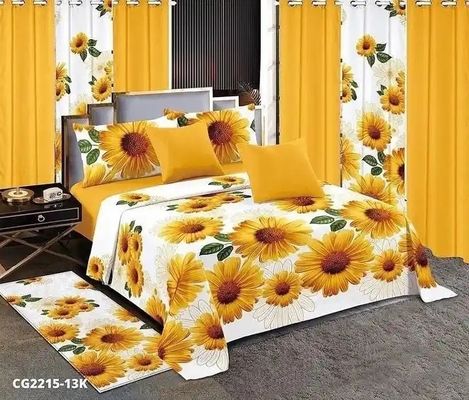 Moda Fiore di nozze rosso 13pcs Set di biancheria da letto con taglia personalizzata e tende corrispondenti