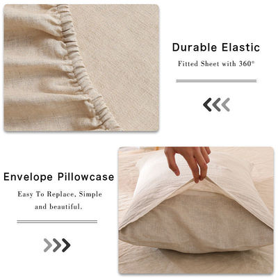 Sostenibile 100% Naturale Puro Lino di Canapa 170 Gsm Lino Copertura di Cappotto Set Letto