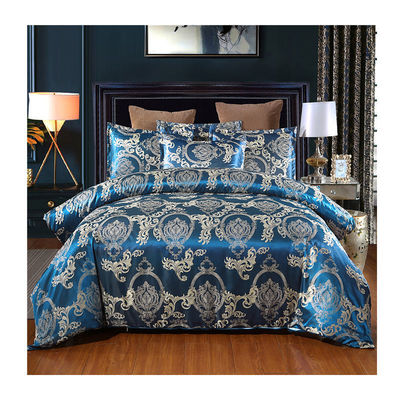 Oeko-tex Certified Europe Style Jacquard Satin Silk Comforter Sets per biancheria da letto degli hotel