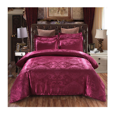 Oeko-tex Certified Europe Style Jacquard Satin Silk Comforter Sets per biancheria da letto degli hotel