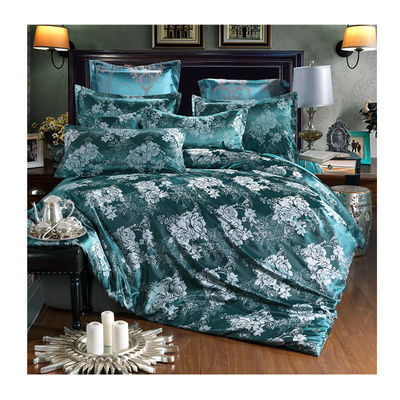 Oeko-tex Certified Europe Style Jacquard Satin Silk Comforter Sets per biancheria da letto degli hotel