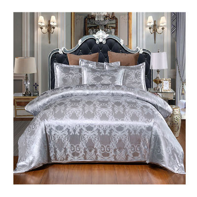 Oeko-tex Certified Europe Style Jacquard Satin Silk Comforter Sets per biancheria da letto degli hotel