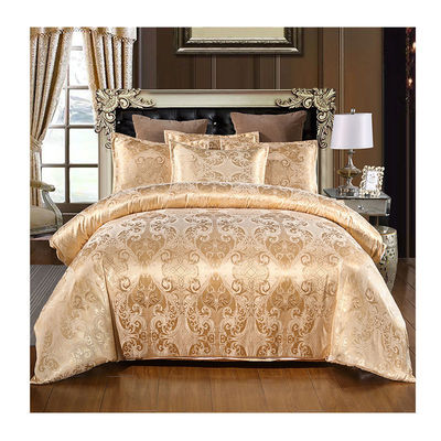Oeko-tex Certified Europe Style Jacquard Satin Silk Comforter Sets per biancheria da letto degli hotel