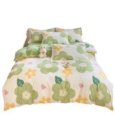 8 PCS Set di biancheria da letto in microfibra stampata con tende corrispondenti in colori personalizzati