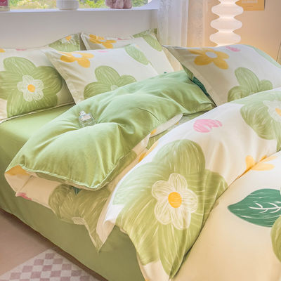 8 PCS Set di biancheria da letto in microfibra stampata con tende corrispondenti in colori personalizzati