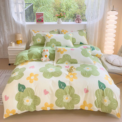 8 PCS Set di biancheria da letto in microfibra stampata con tende corrispondenti in colori personalizzati
