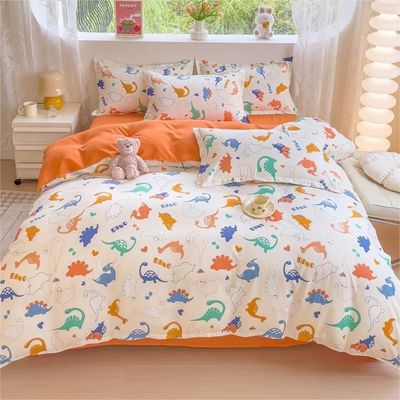 8 PCS Set di biancheria da letto in microfibra stampata con tende corrispondenti in colori personalizzati