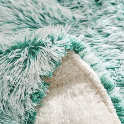 200TC Conteggio dei fili Set di biancheria da letto di pelliccia finta Piumino di visone arcobaleno di peluche di lusso Set di lenzuola montate