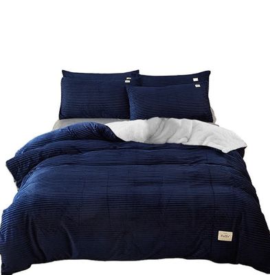 Set di biancheria da letto di velluto di taglia personalizzata 4pcs copertura di copriletto di velluto di flannella per l'inverno