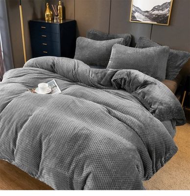 Set di biancheria da letto di velluto di taglia personalizzata 4pcs copertura di copriletto di velluto di flannella per l'inverno