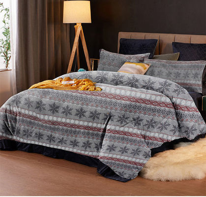 Set di biancheria da letto di velluto di taglia personalizzata 4pcs copertura di copriletto di velluto di flannella per l'inverno
