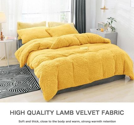 Set di biancheria da letto di velluto di taglia personalizzata 4pcs copertura di copriletto di velluto di flannella per l'inverno