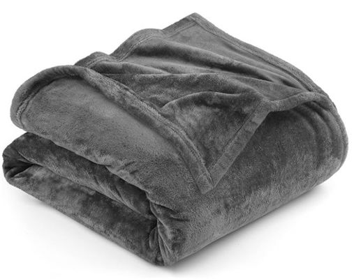 Copertura di velluto grigio di microfibra morbida 300GSM King Dimensione 90x102 pollici da Utopia Letto