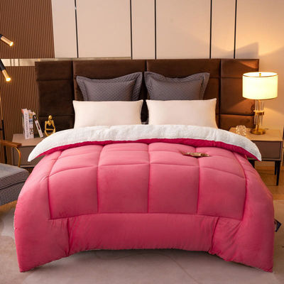 Colore massello a maglia Oeko-Tex Comforter Edredon Set di biancheria da letto personalizzabile per adolescenti gemelli