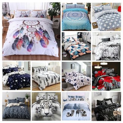 3PCS Colori personalizzati Set di copertura per coperte di lusso 100% cotone Set di biancheria da letto per designer