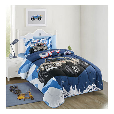 Home 4PCS Set Cartoon Cartooni Cute Bambini Stampati Copertura di coperta Set 100% di cotone Copriletto da letto