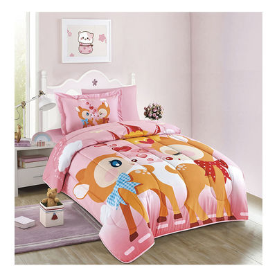Home 4PCS Set Cartoon Cartooni Cute Bambini Stampati Copertura di coperta Set 100% di cotone Copriletto da letto