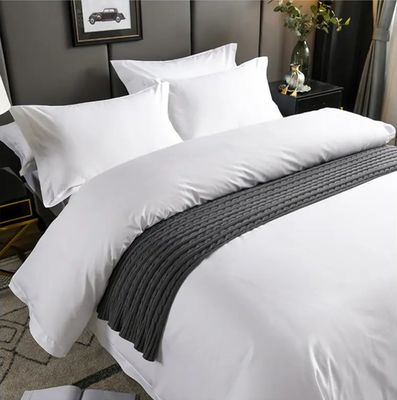 Set di biancheria da letto di cotone 100% bianco per il comfort degli alberghi di lusso