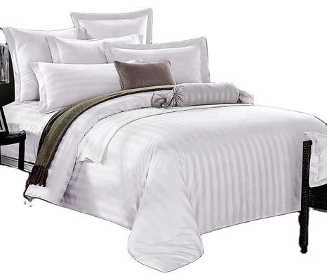 Pantaloni da letto per hotel, cuscino singolo, doppio, di cotone/CVC 40S, 1 e 3 cm, strisce