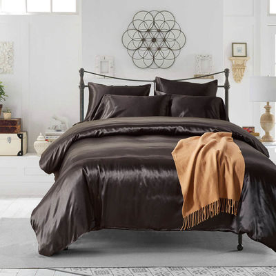 Set di biancheria da letto in seta su misura con 3 coperte da letto King Size e 133 * 72 densità di tessuto