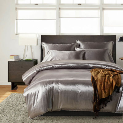 Set di biancheria da letto in seta su misura con 3 coperte da letto King Size e 133 * 72 densità di tessuto