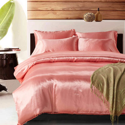 Set di biancheria da letto in seta su misura con 3 coperte da letto King Size e 133 * 72 densità di tessuto
