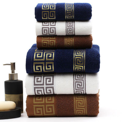 Hotel personalizzato 32S asciugamano di bagno di cotone puro con elevato assorbimento e design Jacquard