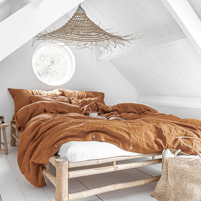 Sfruttate il nostro set di biancheria da letto 100% di lino francese Set di copertura di coperta per un sonno di lusso