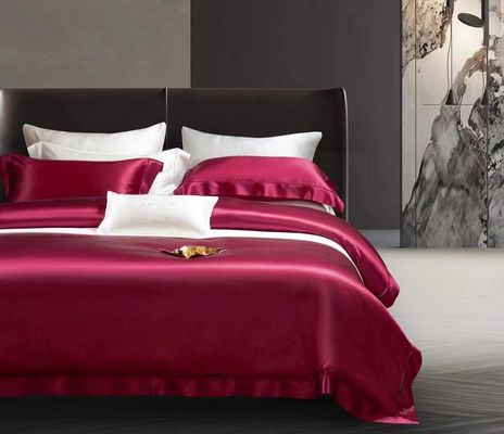 Set di biancheria da letto di seta in taglia regina lenzuola di raso 4 lenzuola set copertura letto per la casa hotel lusso