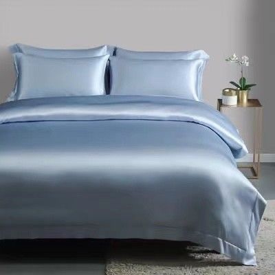 Set di biancheria da letto di seta in taglia regina lenzuola di raso 4 lenzuola set copertura letto per la casa hotel lusso