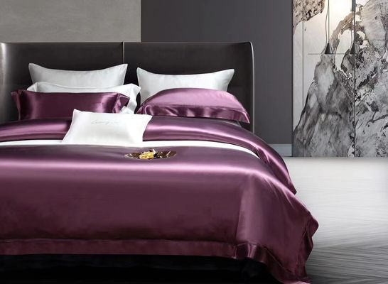 Set di biancheria da letto di seta in taglia regina lenzuola di raso 4 lenzuola set copertura letto per la casa hotel lusso