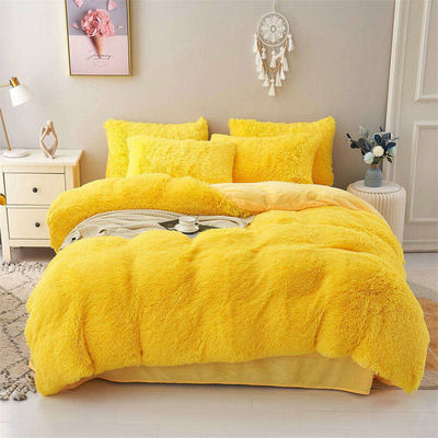 4 pezzi di lenzuola da letto multi-colore set per bambini stanza da ragazza in pelliccia velluto fluffy Plush