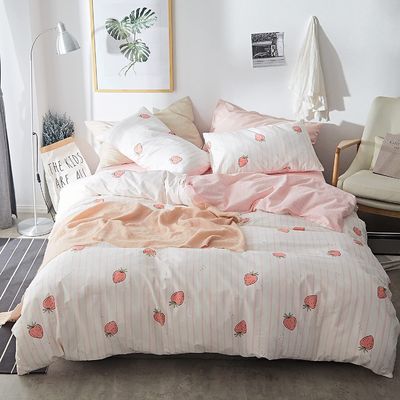 100% di cotone copertura di copertura Kawaii copertura di copertura di fragole per culla nel letto