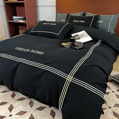 Four Seasons 300TC copertura di copriletto 100% materiale di cotone ricamo tre linee design biancheria da letto set