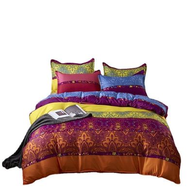 Home Hotel Boemian Double Duvet Cover Set Blu con set di biancheria da letto Boho