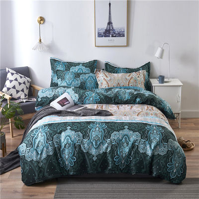 Home Hotel Boemian Double Duvet Cover Set Blu con set di biancheria da letto Boho