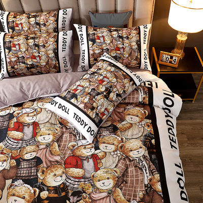 Cartoon Style 2023 Letti da letto per bambini Set da letto per bambini in tessuto 100% poliestere