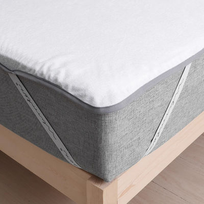 Dimensioni personalizzate Colore bianco solido Impermeabile Protezione materasso Terry con fasce elastiche