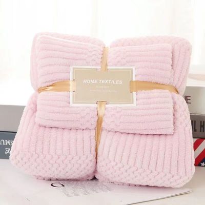 250GSM Set di asciugamani per adulti in microfibra corallina fleece cation Termine di pagamento