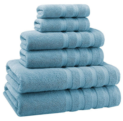 Antimicrobici 6 pezzi Set di asciugamani 2024 Disegno per colore personalizzato Luxury White Towels