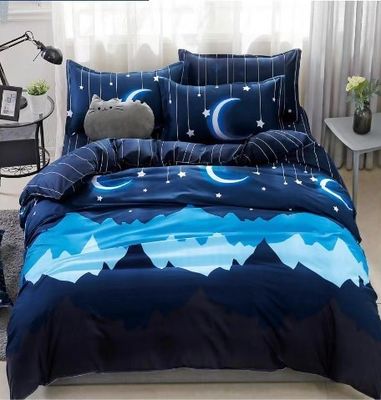 Set di lenzuola da letto di lusso con logo moderno 100% di cotone microfibra Case set di biancheria da letto Logo personalizzato