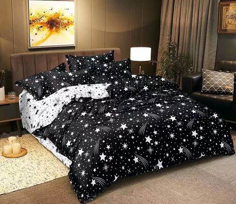 Set di lenzuola da letto di lusso con logo moderno 100% di cotone microfibra Case set di biancheria da letto Logo personalizzato