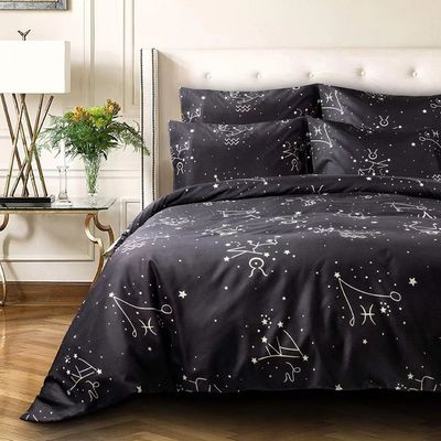 Set di lenzuola da letto di lusso con logo moderno 100% di cotone microfibra Case set di biancheria da letto Logo personalizzato