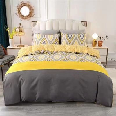 Set di lenzuola da letto di lusso con logo moderno 100% di cotone microfibra Case set di biancheria da letto Logo personalizzato