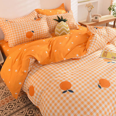 Set di biancheria da letto in poliestere in colore personalizzato con coperchio di coperta piatto e cuscino