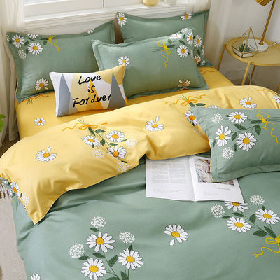 Set di biancheria da letto in poliestere in colore personalizzato con coperchio di coperta piatto e cuscino
