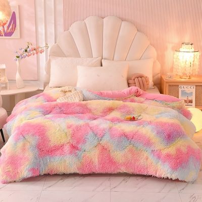 Colori Multi Spessore Caldo Velo di agnello Cristallo Velvet Winter Quilt per notti confortevoli
