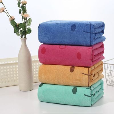 Assorbimento di acqua elevato Set di asciugamani in microfibra tessuti con taglia e colore personalizzati