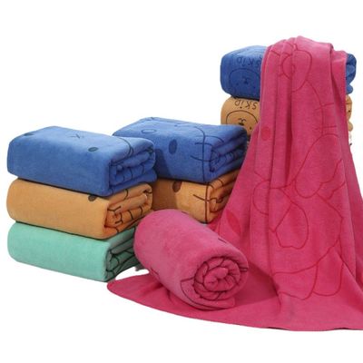 Assorbimento di acqua elevato Set di asciugamani in microfibra tessuti con taglia e colore personalizzati