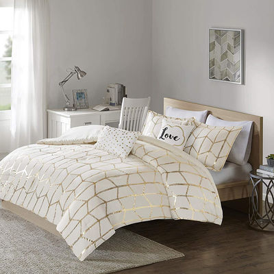 Set di biancheria da letto stagionale per tutti i giorni quattro pezzi disegno di stampa tessuta per la copertura del letto dell'albergo
